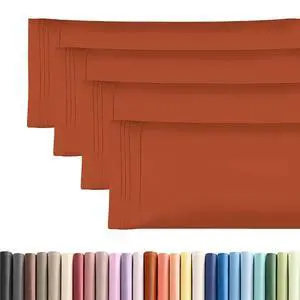 Body Pillowcases Set of 4-20x54 Long Body Pillow Case - Soft Body Pillow Cover for Sleeping & Side Sleepers - Comfy, Breathable & Fade Free - Machine Washable w/Envelope Enclosure - (Terracotta) Body Pillowcases Set of 4-20x54 Long Body Pillow Case - Soft Body Pillow Cover for Sleeping & Side Sleepers - Comfy, Breathable & Fade Free - Machine Washable w/Envelope Enclosure - (Terracotta)