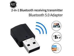 2 in1 Bluetooth 5.0 Audio Receiver Transmitter USB Wireless Adapter 3.5mm AUX Stereo For TV PC Car Laptop USB Dongle 2 in1 Bluetooth 5.0 Audio Receiver Transmitter USB Wireless Adapter 3.5mm AUX Stereo For TV PC Car Laptop USB Dongle