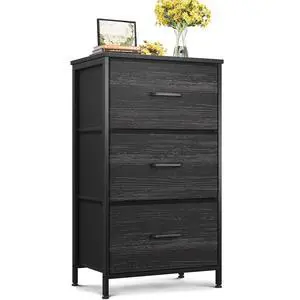 AODK Dresser for Bedroom Nightstand Small Dressers Chest of Drawers End Table for Living Room, Closet Dresser with 3 Storage Drawers Organizer Clothes, Charcoal Black AODK Dresser for Bedroom Nightstand Small Dressers Chest of Drawers End Table for Living Room, Closet Dresser with 3 Storage Drawers Organizer Clothes, Charcoal Black