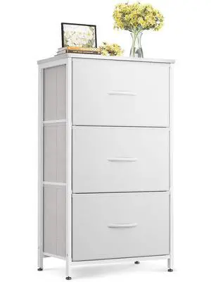 AODK Dresser for Bedroom Nightstand Small Chest of Drawers End Table for Living Room, Closet Dresser with 3 Storage Drawers Organizer Clothes, White AODK Dresser for Bedroom Nightstand Small Chest of Drawers End Table for Living Room, Closet Dresser with 3 Storage Drawers Organizer Clothes, White