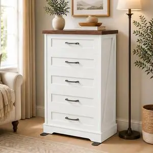 AODK Tall Nightstand, Engineered Wood Night Stand with 5 Drawers Storage, Bedside Table End Side Tables for Bedroom, Closet AODK Tall Nightstand, Engineered Wood Night Stand with 5 Drawers Storage, Bedside Table End Side Tables for Bedroom, Closet