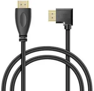 3FT Left 90/270 Degree HDMI 1.4 Male to Female Extension Cable, Gold-Plated, Support 4K, 3D, Ethernet & ARC Audio Return 3FT Left 90/270 Degree HDMI 1.4 Male to Female Extension Cable, Gold-Plated, Support 4K, 3D, Ethernet & ARC Audio Return