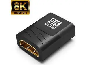 2 Pack 8K HDMI Female to Female Coupler, Gold-Plated Cable Extension Adapter 2 Pack 8K HDMI Female to Female Coupler, Gold-Plated Cable Extension Adapter