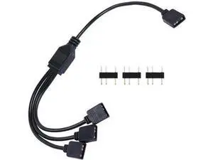5V 3Pin ARGB 1 to 3 Splitter Cable, Addressable RGB Extension Cord for PC Chassis CPU Cooler ARGB Fans 5V 3Pin ARGB 1 to 3 Splitter Cable, Addressable RGB Extension Cord for PC Chassis CPU Cooler ARGB Fans