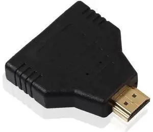 1080P 1 in 2 Out HDMI Splitter Cable, HDMI Male to Dual Female Port Audio Video Converter (1 Pack) 1080P 1 in 2 Out HDMI Splitter Cable, HDMI Male to Dual Female Port Audio Video Converter (1 Pack)
