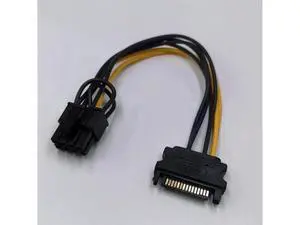 20cm SATA 15Pin to 6+2 Pin PCIe Power Adapter Cable, SATA to 8Pin GPU Power Cord for Mining Rig 20cm SATA 15Pin to 6+2 Pin PCIe Power Adapter Cable, SATA to 8Pin GPU Power Cord for Mining Rig