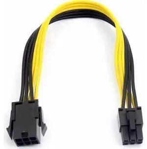 12 Inch 18AWG PCIe 6Pin Male to Female Extension Power Cable for GPU 12 Inch 18AWG PCIe 6Pin Male to Female Extension Power Cable for GPU