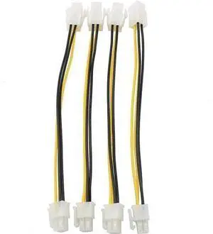 4PCS 8 Inch 4-Pin ATX Male to Female CPU Power Extension Cable 4PCS 8 Inch 4-Pin ATX Male to Female CPU Power Extension Cable