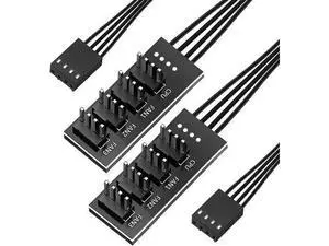 2 Pack 4-Pin PWM Fan Splitter Hub, CPU Fan Header Multi Splitter Cable, Fits 12V 3Pin/4Pin PC Case & CPU Cooling Fans 2 Pack 4-Pin PWM Fan Splitter Hub, CPU Fan Header Multi Splitter Cable, Fits 12V 3Pin/4Pin PC Case & CPU Cooling Fans