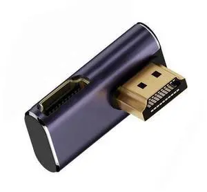 Vertical Left Down 90 Degree Low Profile HDMI 2.1 Extension Adapter, HDMI Male to Female Connector Supports 8K@60Hz UHD HDTV Vertical Left Down 90 Degree Low Profile HDMI 2.1 Extension Adapter, HDMI Male to Female Connector Supports 8K@60Hz UHD HDTV