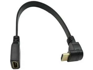 1FT Ultra Slim Flat HDMI Extension Cable, HDMI Type A Female to 90 Degree Down Angled Type A Male Cord 1FT Ultra Slim Flat HDMI Extension Cable, HDMI Type A Female to 90 Degree Down Angled Type A Male Cord