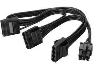 6Pin Male to 3 IDE 4Pin Female Power Splitter Cable, 1-to-3 Molex Port Multiplier 6Pin Male to 3 IDE 4Pin Female Power Splitter Cable, 1-to-3 Molex Port Multiplier