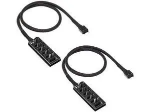 2-Pack 14.8 Inch 1-to-5 4-Pin PWM Fan Hub Splitter Cable for PC Cooling Fans 2-Pack 14.8 Inch 1-to-5 4-Pin PWM Fan Hub Splitter Cable for PC Cooling Fans