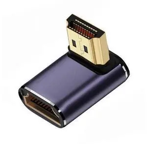 Vertical Down 90° Low Profile HDMI 2.1 Extension Adapter, HDMI Male to Female Connector Supports 8K@60Hz UHD HDTV Vertical Down 90° Low Profile HDMI 2.1 Extension Adapter, HDMI Male to Female Connector Supports 8K@60Hz UHD HDTV