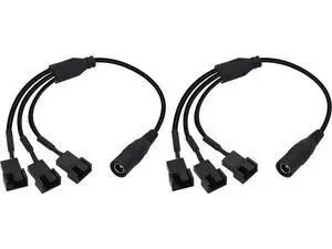35cm DC 5.5x2.1mm Plug to 3-Port Fan Splitter Cable, DC 5.5*2.1 Male to Triple 3Pin/4Pin PC Case Fan Power Adapter Cord 35cm DC 5.5x2.1mm Plug to 3-Port Fan Splitter Cable, DC 5.5*2.1 Male to Triple 3Pin/4Pin PC Case Fan Power Adapter Cord