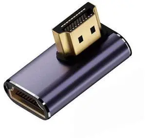Vertical 90° Right Angle Low Profile HDMI 2.1 Extension Adapter, HDMI Male to Female Connector Supports 8K@60Hz UHD for HDTV Vertical 90° Right Angle Low Profile HDMI 2.1 Extension Adapter, HDMI Male to Female Connector Supports 8K@60Hz UHD for HDTV