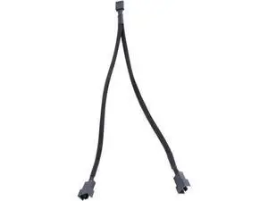 10 Inch Black Sleeved 4 Pin PWM 1 to 2 Y Splitter Cable for PC Cooling Fans 10 Inch Black Sleeved 4 Pin PWM 1 to 2 Y Splitter Cable for PC Cooling Fans