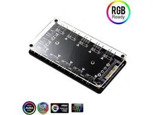 5V 3Pin ARGB 11-Port Hub with Magnetic Base & PMMA Shell, SATA Powered RGB Splitter with 1.64FT Extension Cable for LED Strips, Fans & Coolers 5V 3Pin ARGB 11-Port Hub with Magnetic Base & PMMA Shell, SATA Powered RGB Splitter with 1.64FT Extension Cable for LED Strips, Fans & Coolers