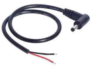 90 Degree Right Angle 3.5mm x 1.35mm Male DC Pigtail Power Cable, DC Charging Lead for CCTV Cameras & LED Light Strips 90 Degree Right Angle 3.5mm x 1.35mm Male DC Pigtail Power Cable, DC Charging Lead for CCTV Cameras & LED Light Strips