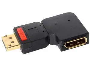 90 Degree Left Angle DisplayPort Male to Female Extension Adapter, Standard DP Right-Angled Connector Extender 90 Degree Left Angle DisplayPort Male to Female Extension Adapter, Standard DP Right-Angled Connector Extender