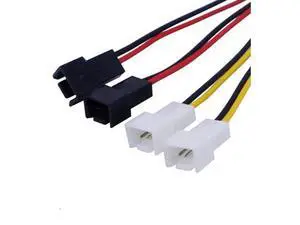 1 Piece 4-Pin to 3-Pin Fan Power Adapter Cable, Dual 12V & Dual 5V Output PC Case Cooling Fan Wire, 12.5cm Length 1 Piece 4-Pin to 3-Pin Fan Power Adapter Cable, Dual 12V & Dual 5V Output PC Case Cooling Fan Wire, 12.5cm Length