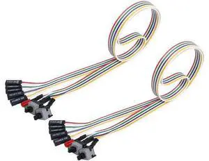 2 Pack ATX PC Power On/Off & Reset Switch Cable with HDD LED Indicator, 65cm Front Panel Wire Assembly Kit for Desktop Motherboard 2 Pack ATX PC Power On/Off & Reset Switch Cable with HDD LED Indicator, 65cm Front Panel Wire Assembly Kit for Desktop Motherboard