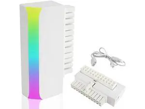 White ATX 24Pin 90 Degree Power Adapter with 5V 3Pin ARGB, Male to Female Connector for Motherboard & PSU White ATX 24Pin 90 Degree Power Adapter with 5V 3Pin ARGB, Male to Female Connector for Motherboard & PSU