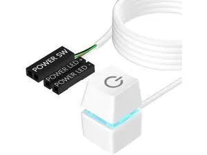 External PC Power Reset Switch with LED Indicator, 65 Inch Long Extension Cable, Desktop Motherboard External Startup Button External PC Power Reset Switch with LED Indicator, 65 Inch Long Extension Cable, Desktop Motherboard External Startup Button