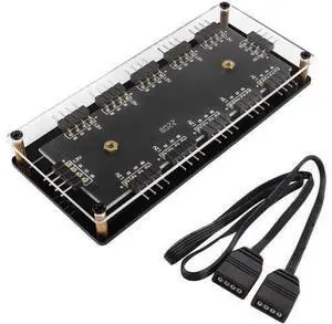 1 to 10 4Pin RGB LED Y-Splitter Cable with 50CM Extension Wire, 12V RGB Strip Connector for 5050 3528 LED Strips 1 to 10 4Pin RGB LED Y-Splitter Cable with 50CM Extension Wire, 12V RGB Strip Connector for 5050 3528 LED Strips