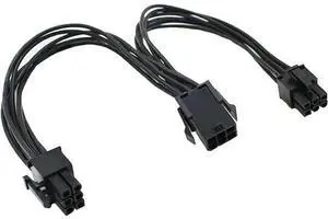 8 Inches PCIe Molex 6Pin to Dual PCIe 6Pin Splitter Ribbon Cable, GPU Power Extension Cord for Mining Rig Graphics Card 8 Inches PCIe Molex 6Pin to Dual PCIe 6Pin Splitter Ribbon Cable, GPU Power Extension Cord for Mining Rig Graphics Card