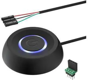 Desktop PC External Power Switch, Motherboard Power Button Extension Cord with LED Indicator Desktop PC External Power Switch, Motherboard Power Button Extension Cord with LED Indicator