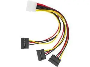 22cm IDE 4Pin Male to 3-Port SATA Female Power Splitter Cable, 4Pin Molex to Triple SATA Power Adapter Cord for HDD & SSD 22cm IDE 4Pin Male to 3-Port SATA Female Power Splitter Cable, 4Pin Molex to Triple SATA Power Adapter Cord for HDD & SSD