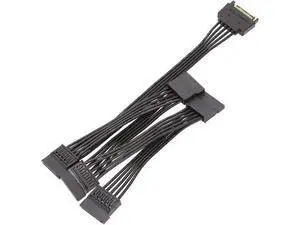 24-inch (60CM) 15Pin SATA Power Splitter Cable, 1 Male to 5 Female SATA Power Extension Cord for HDD & SSD 24-inch (60CM) 15Pin SATA Power Splitter Cable, 1 Male to 5 Female SATA Power Extension Cord for HDD & SSD