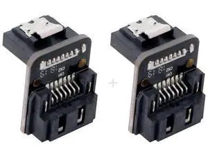 90 Degree Right Angle SATA 7Pin Female to Male Adapter, 6Gbps SATA III Signal Converter for Desktop Motherboard, SSD & HDD 90 Degree Right Angle SATA 7Pin Female to Male Adapter, 6Gbps SATA III Signal Converter for Desktop Motherboard, SSD & HDD