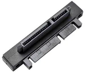 90 Degree Down Angled SATA 22Pin Male to Female Extension Adapter, 7+15 SATA Right Angle Connector 90 Degree Down Angled SATA 22Pin Male to Female Extension Adapter, 7+15 SATA Right Angle Connector
