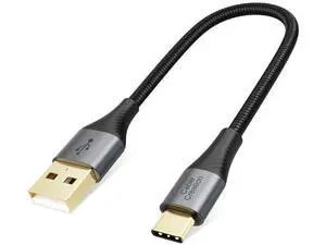 0.2m Braided Short USB to USB-C Cable, 0.8ft Charging Cord Compatible with Car CarPlay, Galaxy Series, MacBook, iPad mini 6 & iPad Pro 2020 0.2m Braided Short USB to USB-C Cable, 0.8ft Charging Cord Compatible with Car CarPlay, Galaxy Series, MacBook, iPad mini 6 & iPad Pro 2020