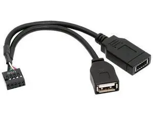 0.15M USB2.0 9/10Pin Motherboard Header Male to Dual Type-A + Key-A Type-E Combo Front Panel Extension Cable 0.15M USB2.0 9/10Pin Motherboard Header Male to Dual Type-A + Key-A Type-E Combo Front Panel Extension Cable