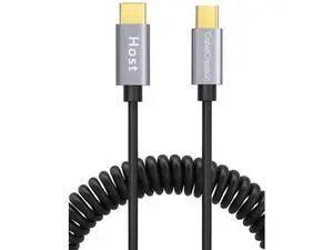 4FT/1.2M Coiled USB-C to Micro USB OTG Cable, 480Mbps Charging & Data Cord, Black 4FT/1.2M Coiled USB-C to Micro USB OTG Cable, 480Mbps Charging & Data Cord, Black