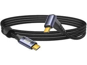 90 Degree Right Angle USB-C to USB-C Cable 1M/3.3FT, USB3.1 Gen2 10Gbps Data, 4K@60Hz Video & 100W PD Fast Charging Cord 90 Degree Right Angle USB-C to USB-C Cable 1M/3.3FT, USB3.1 Gen2 10Gbps Data, 4K@60Hz Video & 100W PD Fast Charging Cord