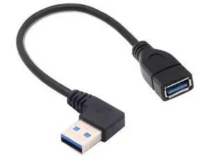 2 Pack 10in/25cm 90 Degree Flat USB 3.0 Extension Cable, Left & Right Angle Type A Male to Female Cord, 5Gbps for Laptop, Flash Drive, Mouse, Hard Drive 2 Pack 10in/25cm 90 Degree Flat USB 3.0 Extension Cable, Left & Right Angle Type A Male to Female Cord, 5Gbps for Laptop, Flash Drive, Mouse, Hard Drive