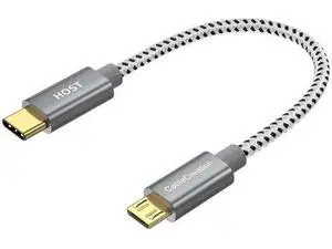 0.2M/0.65FT Braided USB-C to Micro USB OTG Cable, 480Mbps Short Cord for Chargers, Phones & Laptops 0.2M/0.65FT Braided USB-C to Micro USB OTG Cable, 480Mbps Short Cord for Chargers, Phones & Laptops