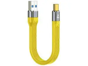 13cm Yellow Flat FPC USB 3.1 Gen2 Cable, USB-C Male to USB-A Male 10Gbps High Speed Slim Data Cord for Laptop & Smartphone 13cm Yellow Flat FPC USB 3.1 Gen2 Cable, USB-C Male to USB-A Male 10Gbps High Speed Slim Data Cord for Laptop & Smartphone