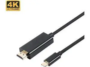 6FT Black USB-C to HDMI Male to Male 4K Video Cable, Thunderbolt3 & DP Alt Mode Supported for MacBook, Chromebook Pixel, Yoga 910, XPS13 6FT Black USB-C to HDMI Male to Male 4K Video Cable, Thunderbolt3 & DP Alt Mode Supported for MacBook, Chromebook Pixel, Yoga 910, XPS13