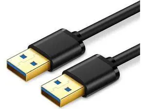 USB 3.0 A to A Male Cable, USB to USB Cable 6.6ft USB Male to Male Cable Double End USB Cord with Gold-Plated Connector for Hard Drive Enclosures, DVD Player, Laptop Cooler 6.6 ft. USB 3.0 A to A Male Cable, USB to USB Cable 6.6ft USB Male to Male Cable Double End USB Cord with Gold-Plated Connector for Hard Drive Enclosures, DVD Player, Laptop Cooler 6.6 ft.