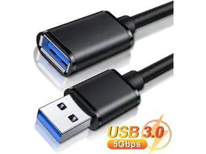 10FT USB 3.0 Male to Female Extension Cable, High Speed Data Transfer Cord for Smart TV, PS4, Xbox One & External SSD 10FT USB 3.0 Male to Female Extension Cable, High Speed Data Transfer Cord for Smart TV, PS4, Xbox One & External SSD