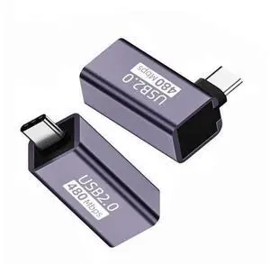 2 Pack 90 Degree USB C to USB 2.0 Type B Adapter, Right Angle Male to Female Connector for Printer, Scanner & External Drive 2 Pack 90 Degree USB C to USB 2.0 Type B Adapter, Right Angle Male to Female Connector for Printer, Scanner & External Drive