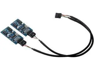 30CM Internal USB2.0 9Pin Header Splitter Cable, 1-to-4 Hub Adapter (1 Male to 2 Male Mainboard USB 2.0 Header Extension Cord) 30CM Internal USB2.0 9Pin Header Splitter Cable, 1-to-4 Hub Adapter (1 Male to 2 Male Mainboard USB 2.0 Header Extension Cord)