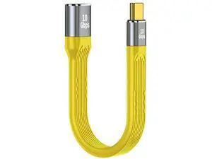 13cm Yellow Slim FPC Flat USB3.1 Gen2 Type-C Male Host to USB3.0 A Female OTG Cable | 10Gbps High Speed 13cm Yellow Slim FPC Flat USB3.1 Gen2 Type-C Male Host to USB3.0 A Female OTG Cable | 10Gbps High Speed