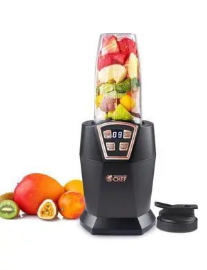 COMMERCIAL CHEF Personal Blender With 3 Modes for Smoothies, Shakes & More - 1000W With 6 Stainless Steel Blades and LED Display COMMERCIAL CHEF Personal Blender With 3 Modes for Smoothies, Shakes & More - 1000W With 6 Stainless Steel Blades and LED Display
