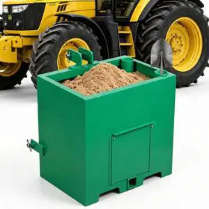 Patikuin Tractor Ballast Box with 800 Lbs Load Capacity, Category 1 Three Point Hitch, 5 Cu.ft Heavy Duty Steel Rear Counterweight with 2" Receiver, Green Patikuin Tractor Ballast Box with 800 Lbs Load Capacity, Category 1 Three Point Hitch, 5 Cu.ft Heavy Duty Steel Rear Counterweight with 2" Receiver, Green